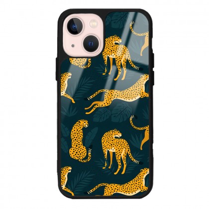 Leaf Leopar Tasarımlı Glossy Telefon Kılıfı