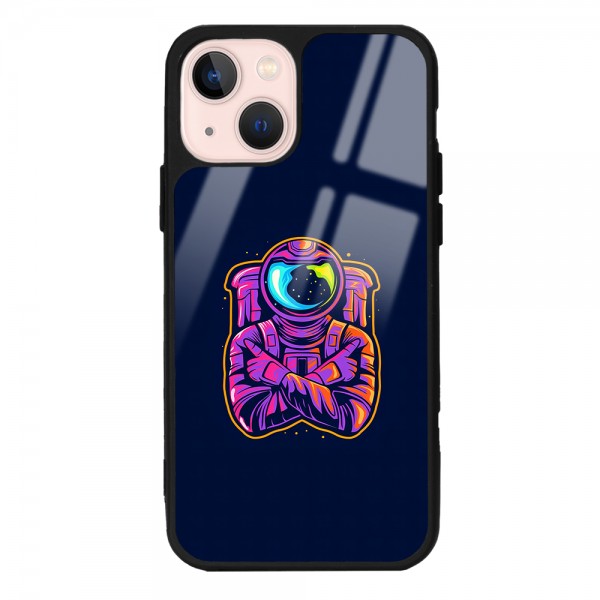 Neon Astronot Tasarımlı Glossy Telefon Kılıfı