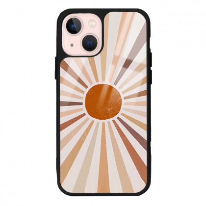 Retro Güneş Tasarımlı Glossy Telefon Kılıfı
