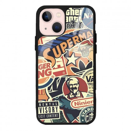 Retro Marka Tasarımlı Glossy Telefon Kılıfı