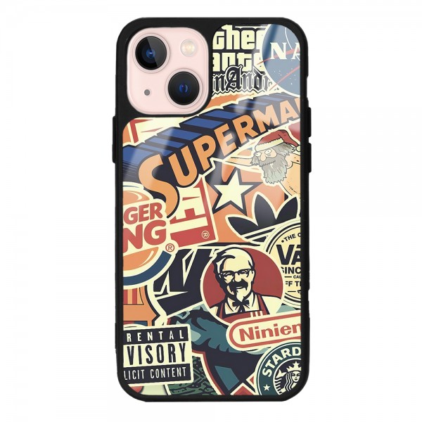 Retro Marka Tasarımlı Glossy Telefon Kılıfı