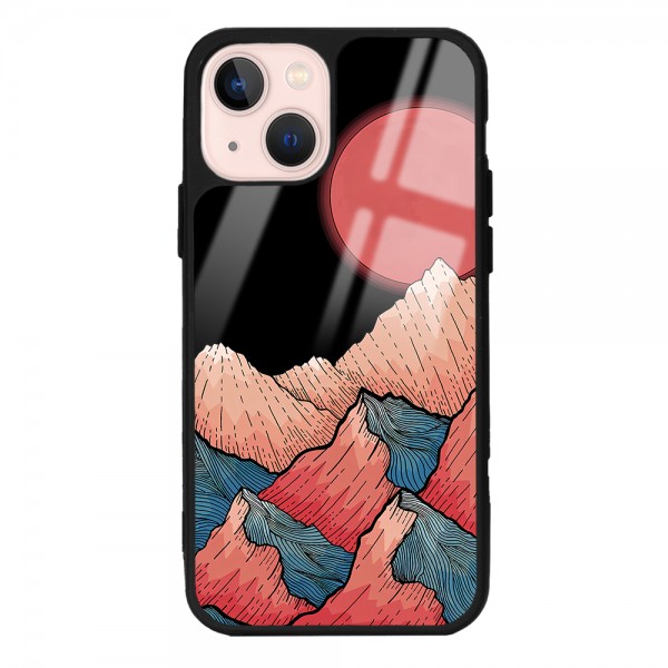 Dağ Güneş Tasarımlı Glossy Telefon Kılıfı