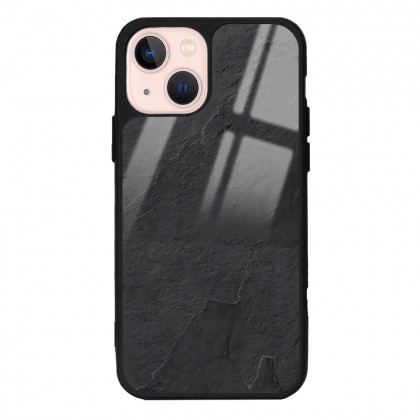 Siyah Mermer Tasarımlı Glossy Telefon Kılıfı
