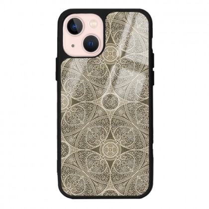 Krem Motif Tasarımlı Glossy Telefon Kılıfı