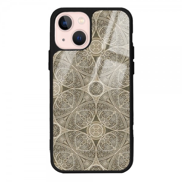 Krem Motif Tasarımlı Glossy Telefon Kılıfı