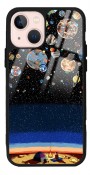 Gezegenler Altında Kamp Tasarımlı Glossy Telefon Kılıfı