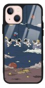 Salıncaklı Astronot Tasarımlı Glossy Telefon Kılıfı