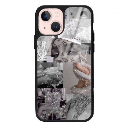 Silver Sticker Tasarımlı Glossy Telefon Kılıfı