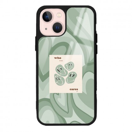 Who Cares Green Tasarımlı Glossy Telefon Kılıfı