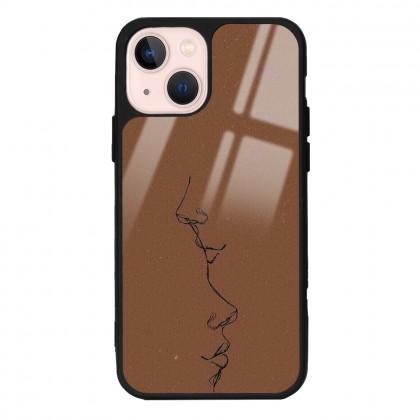 Kahve Silüet Tasarımlı Glossy Telefon Kılıfı