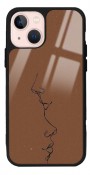 Kahve Silüet Tasarımlı Glossy Telefon Kılıfı