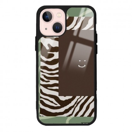Kahve Zebra Tasarımlı Glossy Telefon Kılıfı