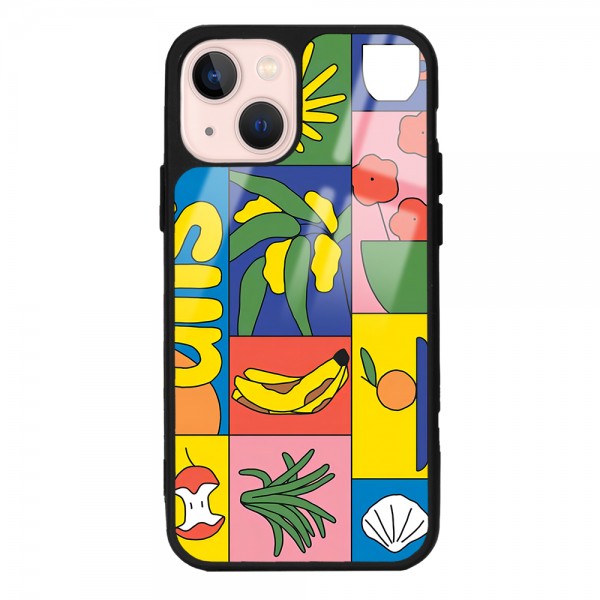 Retro Collage Tasarımlı Glossy Telefon Kılıfı