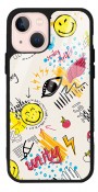 Doodle Emoji Tasarımlı Glossy Telefon Kılıfı