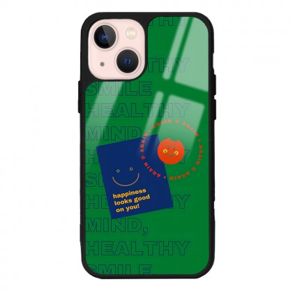 Happy Green Tasarımlı Glossy Telefon Kılıfı