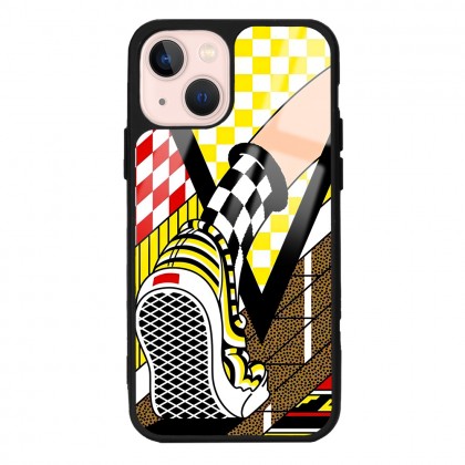Yellow Plaid Tasarımlı Glossy Telefon Kılıfı