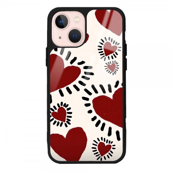 Brush Heart Tasarımlı Glossy Telefon Kılıfı