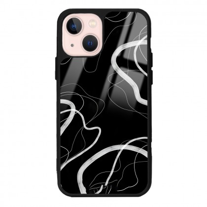 Black Wave Tasarımlı Glossy Telefon Kılıfı