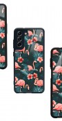 Flamingo Leaf Tasarımlı Glossy Telefon Kılıfı