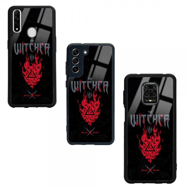 Witcher 3 Fire Tasarımlı Glossy Telefon Kılıfı