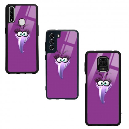 Purple Angry Birds Tasarımlı Glossy Telefon Kılıfı