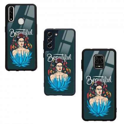 Beautiful Frida Kahlo Tasarımlı Glossy Telefon Kılıfı