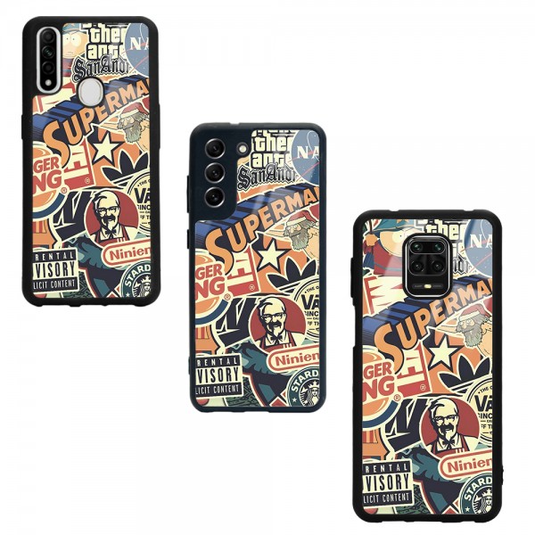Retro Marka Tasarımlı Glossy Telefon Kılıfı