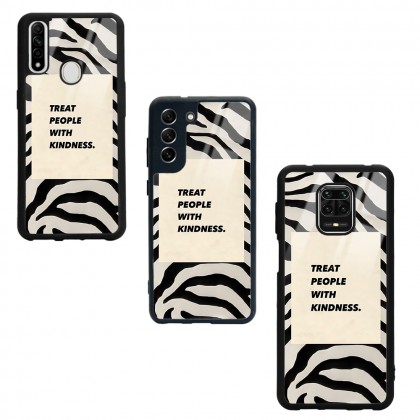 Zebra Motto Tasarımlı Glossy Telefon Kılıfı