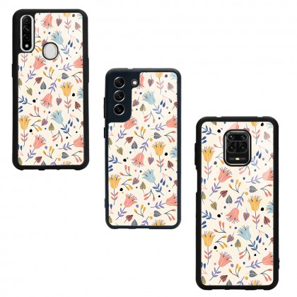 Beyaz Bindanlı Tasarımlı Glossy Telefon Kılıfı