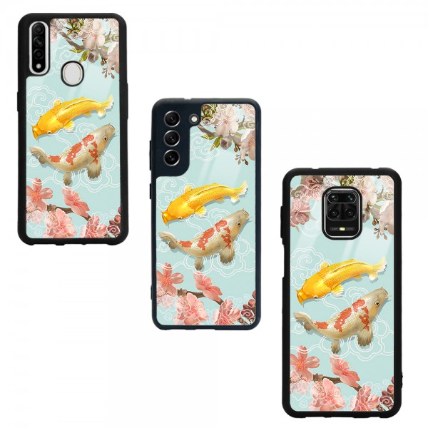 Koi Balığı Tasarımlı Glossy Telefon Kılıfı