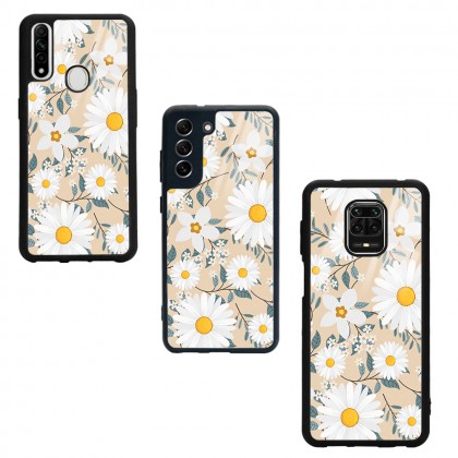 Büyük Papatya Tasarımlı Glossy Telefon Kılıfı