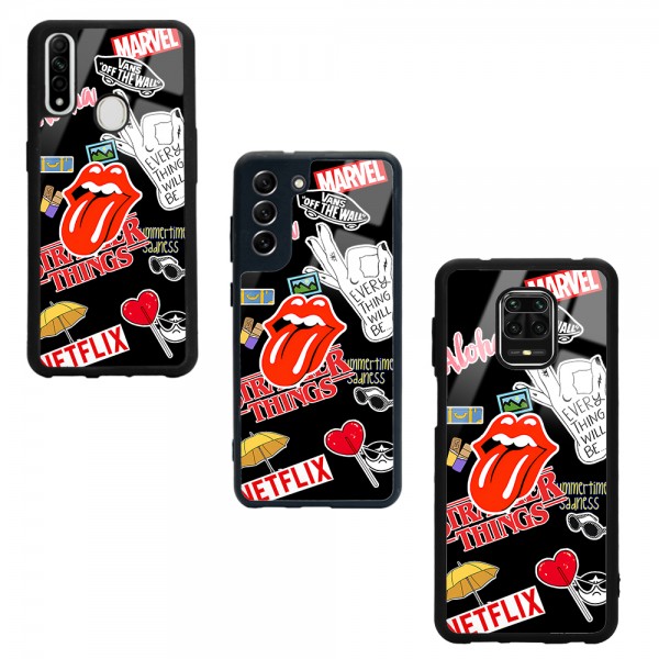 Sticker Tasarımlı Glossy Telefon Kılıfı