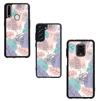 Nude Yapraklar Tasarımlı Glossy Telefon Kılıfı