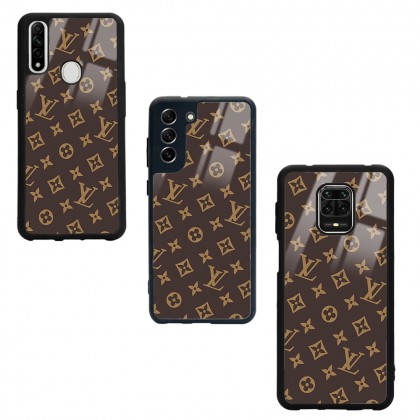Kahverengi LV Tasarımlı Glossy Telefon Kılıfı
