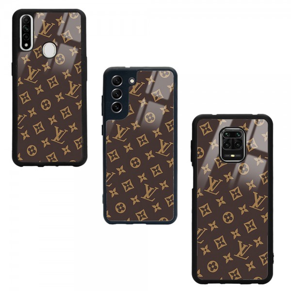 Kahverengi LV Tasarımlı Glossy Telefon Kılıfı
