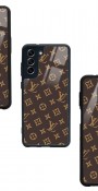 Kahverengi LV Tasarımlı Glossy Telefon Kılıfı