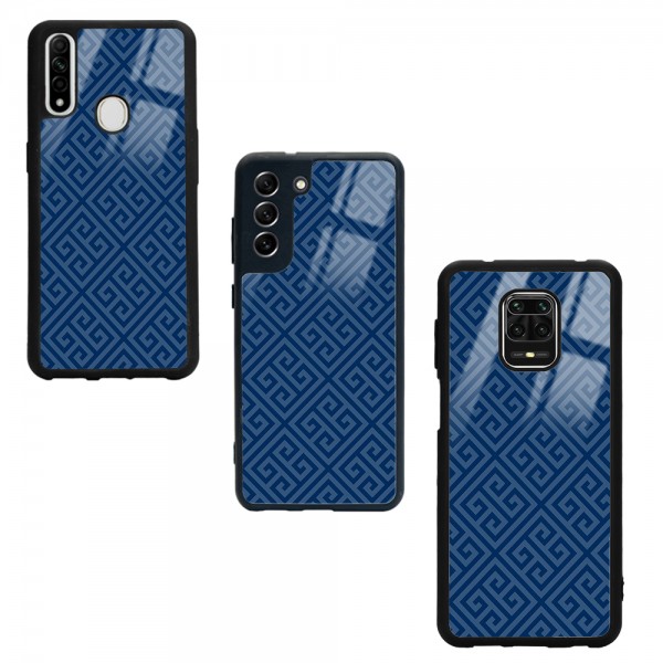 Blue motif Tasarımlı Glossy Telefon Kılıfı