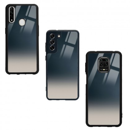 Mavi Geçiş Tasarımlı Glossy Telefon Kılıfı