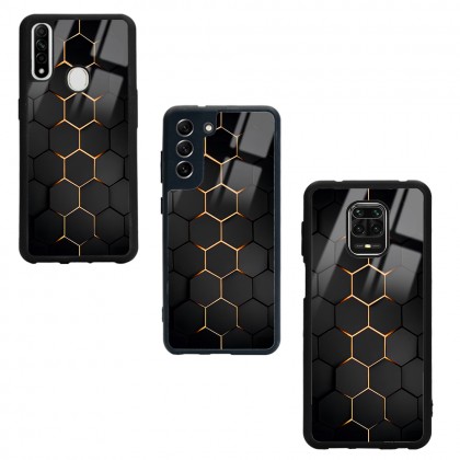Yellow Carbon Tasarımlı Glossy Telefon Kılıfı