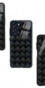 Siyah Hasır Tasarımlı Glossy Telefon Kılıfı