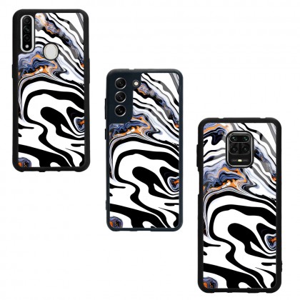 Beyaz Mermer Tasarımlı Glossy Telefon Kılıfı