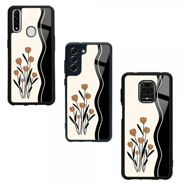 Çiçek Motif Tasarımlı Glossy Telefon Kılıfı