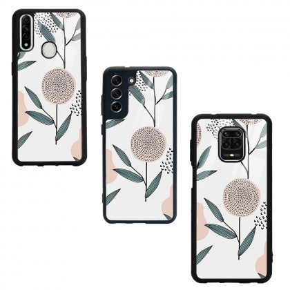 Nude Yaprak Tasarımlı Glossy Telefon Kılıfı