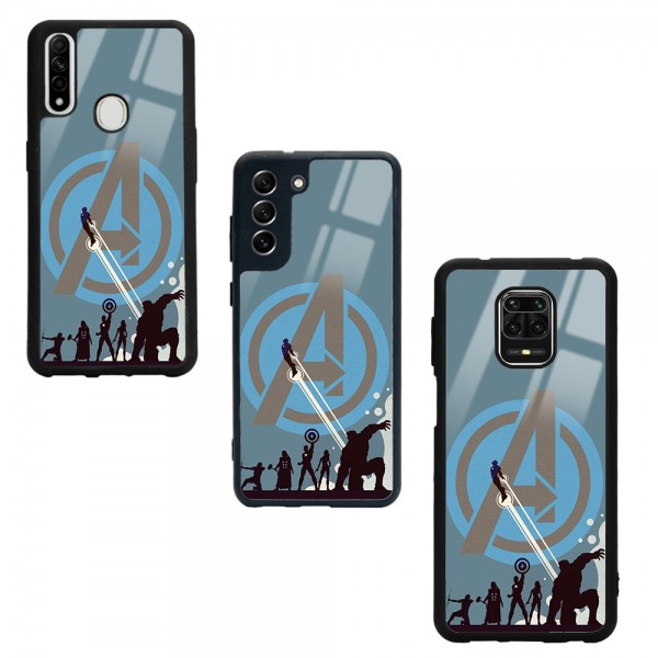 Blue Avengers Tasarımlı Glossy Telefon Kılıfı
