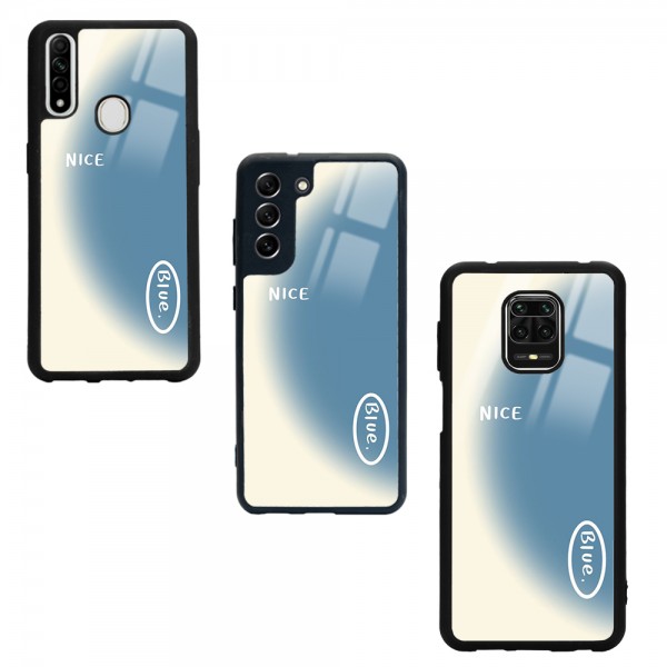 Nice Blue Tasarımlı Glossy Telefon Kılıfı