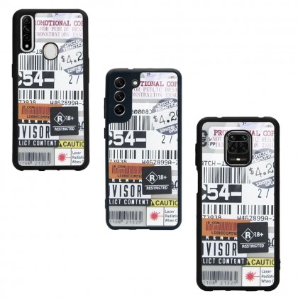Sticker Barkod Tasarımlı Glossy Telefon Kılıfı