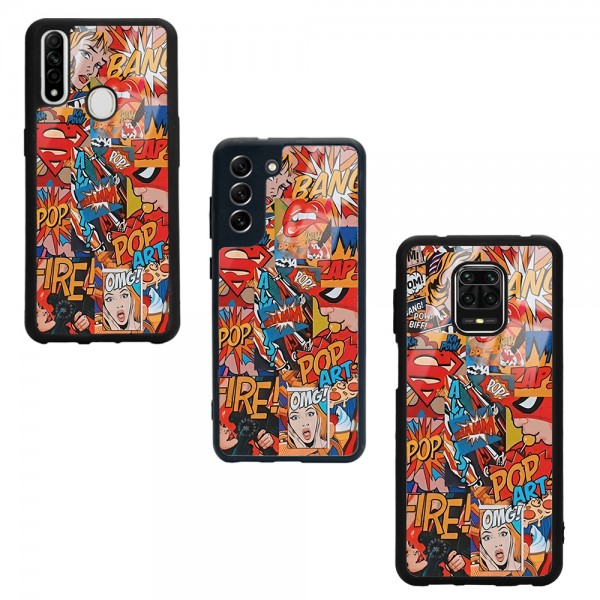 Retro Comics Tasarımlı Glossy Telefon Kılıfı