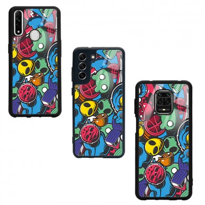 Retro Ufo Tasarımlı Glossy Telefon Kılıfı