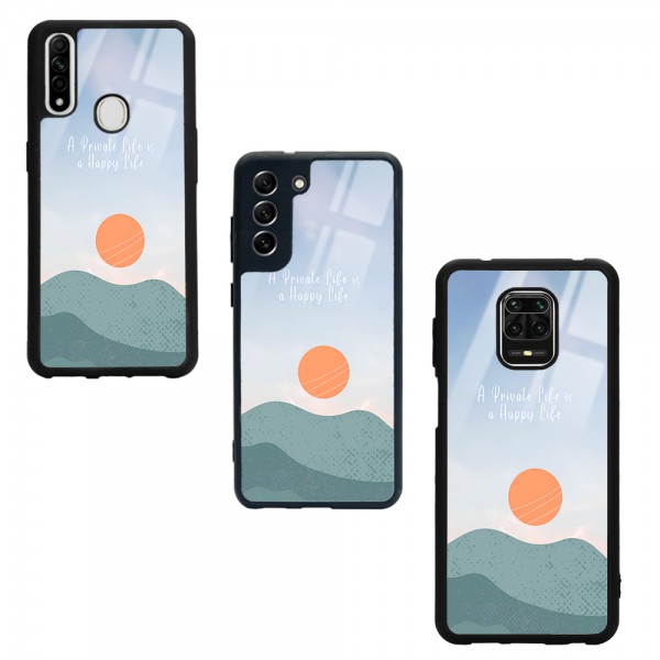 Happy Life Tasarımlı Glossy Telefon Kılıfı