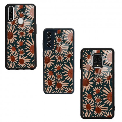 Retro Daisy Tasarımlı Glossy Telefon Kılıfı